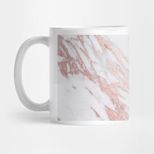 Blush pink rose gold marble Mug